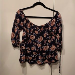Off the shoulder floral top
